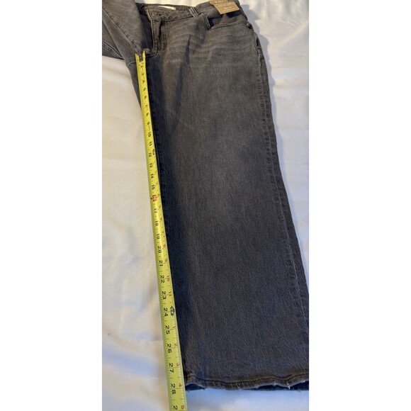 MADEWELL Curvy 90s Straight Jeans Women Petite 31P Gray Crossover Waist Denim - Picture 14 of 15
